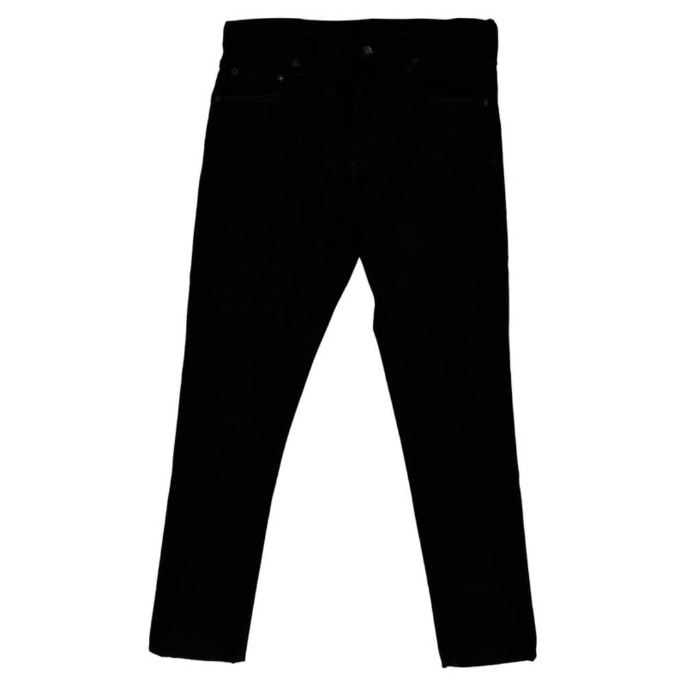 Off-White Diag-Striped Skinny Jeans in Black Cotton